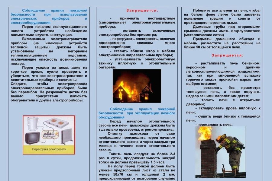 Пожарная безопасность при пользовании электрическими приборами.